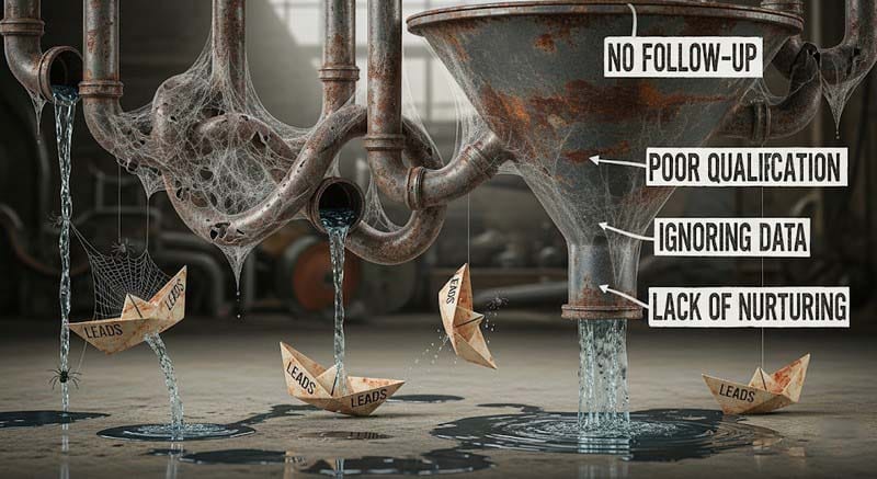 اشتباهات رایج در مدیریت قیف فروش