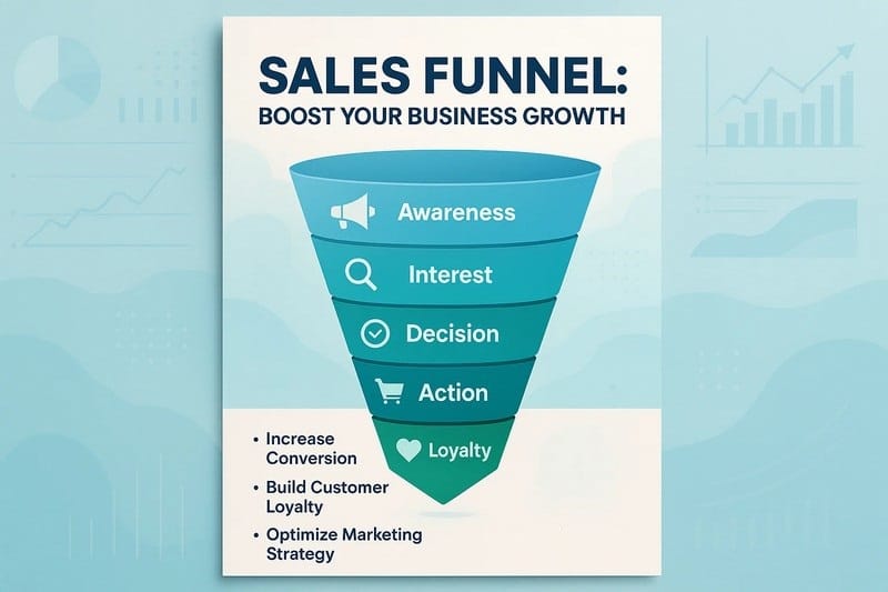 مراحل اصلی قیف فروش